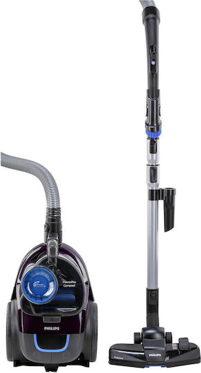Philips Powerpro Compact Ηλεκτρική Σκούπα 900W με Κάδο 1.5lt Μωβ