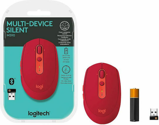 Logitech M590 Wireless Mouse Red