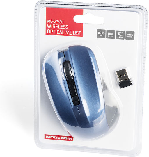 Modecom WM9.1 Wireless Ergonomic Mouse Blue