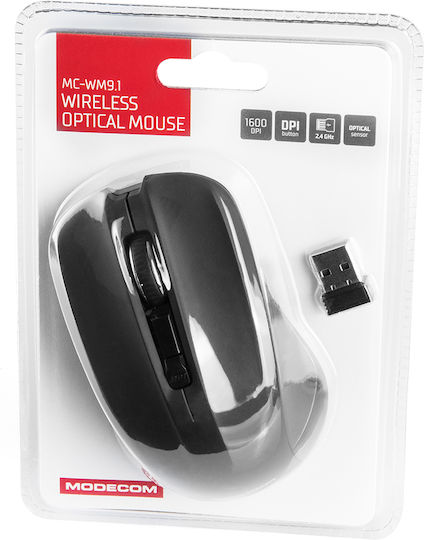 Modecom WM9.1 Kabellos Ergonomisch Maus Schwarz