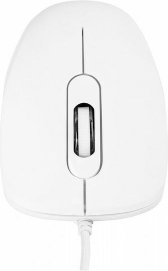 Modecom MC-M10 Ενσύρματο Ποντίκι Λευκό