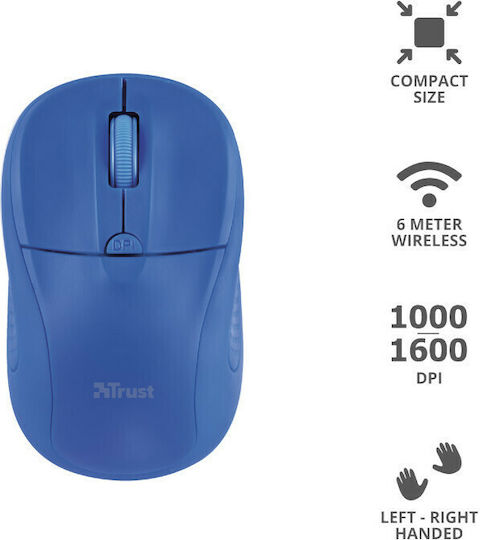 Trust Primo Wireless Безжичен Мишка Син