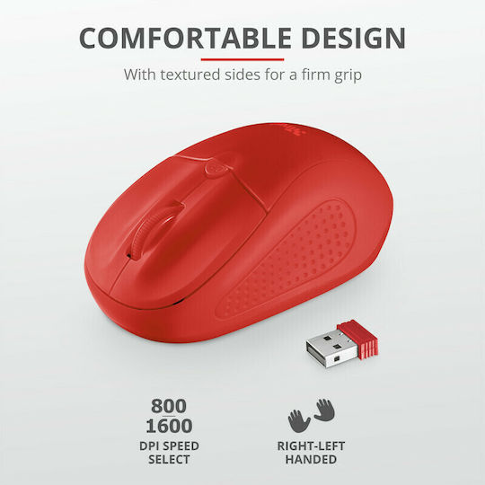 Trust Primo Wireless Безжичен Мишка Червен