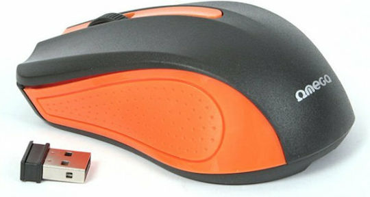 Omega 419 Wireless Ασύρματο Ποντίκι Black/Orange
