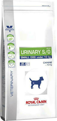 Royal Canin Veterinary Urinary S/O Small Dogs 1.5kg Hrană Uscată pentru Câini Adulți de Rase Mici cu Porumb, Pui și Orez