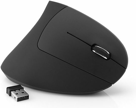 MediaRange MROS232 Ασύρματο Εργονομικό Vertical Ποντίκι Μαύρο