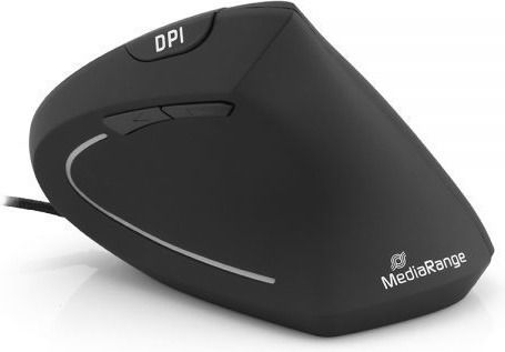 MediaRange MROS231 Verkabelt Ergonomisch Vertikal Maus für Linkshänder Schwarz