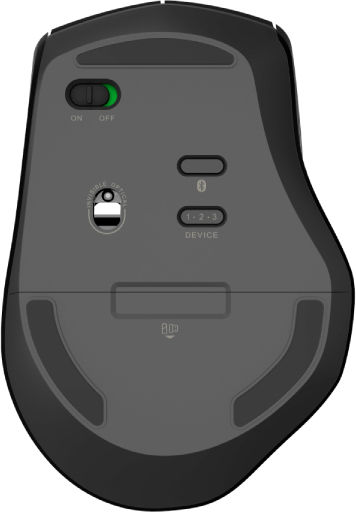 Rapoo 17745 Mouse Ergonomic Wireless Bluetooth Negru