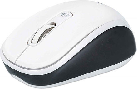 Manhattan 179645 Dual-Mode Безжичен Bluetooth Мишка Бял