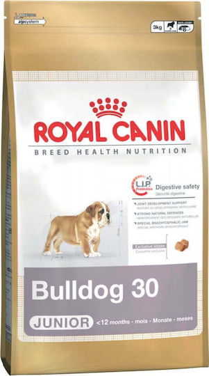 Royal Canin Bulldog Puppy 12kg Dry Food for Medium Breed Puppies with Poultry and Rice