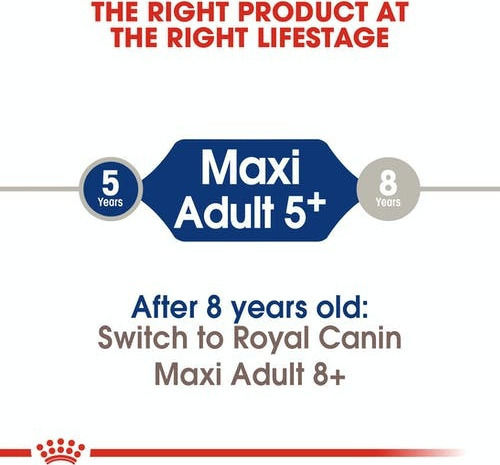 Royal Canin Maxi Adult 5+ 15kg Dry Food Gluten-Free for Adult Large Breed Dogs with Chicken and Rice
