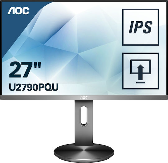 AOC U2790PQU IPS Monitor 27 Inches 4K 3840x2160 with Response Time 5ms GTG Gray