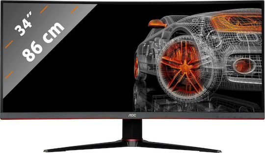 AOC CU34G2 Ultrawide VA Curbat Monitor de jocuri 34" QHD 3440x1440 cu Timp de Răspuns 5ms GTG