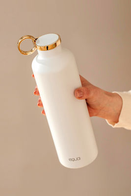 Equa Classy Thermo Flasche Thermosflasche Rostfreier Stahl BPA-frei Weiß 680ml mit Schleife