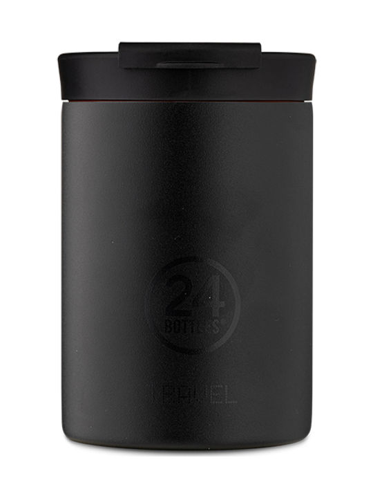24Bottles Travel Tumbler Δοχείο Φαγητού Inox Θερμός Μαύρο 350ml