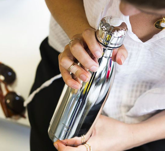Chilly's Chrome Bottle Thermos Stainless Steel BPA Free 500ml Silver