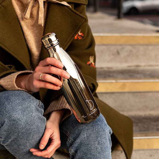 Chilly's Chrome Bottle Thermos Stainless Steel BPA Free 500ml Silver