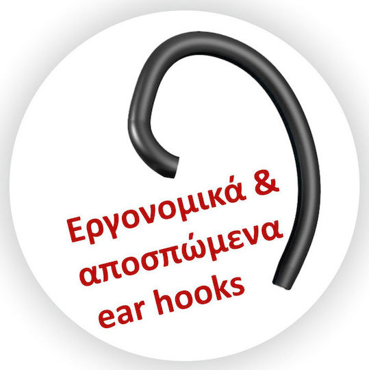 Volte-Tel VT600 In-ear Bluetooth Handsfree Ακουστικά με Αντοχή στον Ιδρώτα Μαύρα