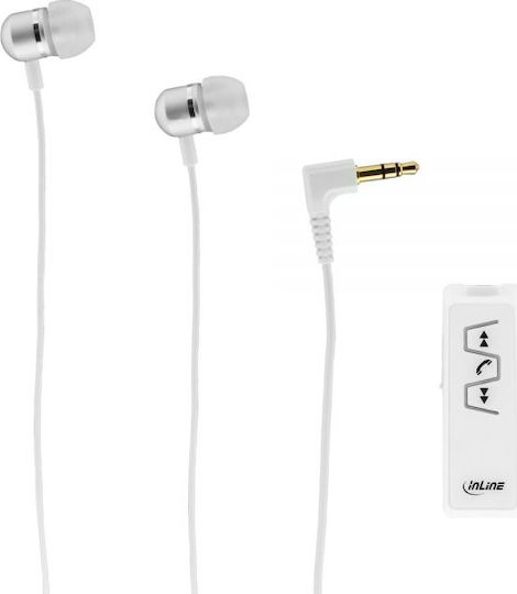 InLine 55354W In-ear Bluetooth Handsfree Ακουστικά Λευκά