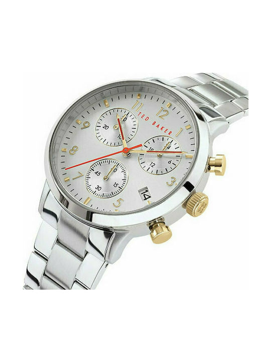 Ted Baker Cosmop Watch Chronograph Battery with Silver Metal Bracelet