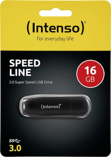 Intenso Speed Line 16GB USB 3.0 Stick Μαύρο