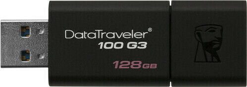 Kingston DataTraveler 100 G3 128GB USB 3.0 Stick Black