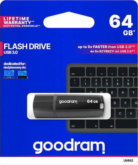 GoodRAM UMM3 64GB USB 3.0 Stick Black