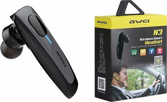 Awei N3 In-ear Bluetooth Handsfree Ακουστικό Μαύρο