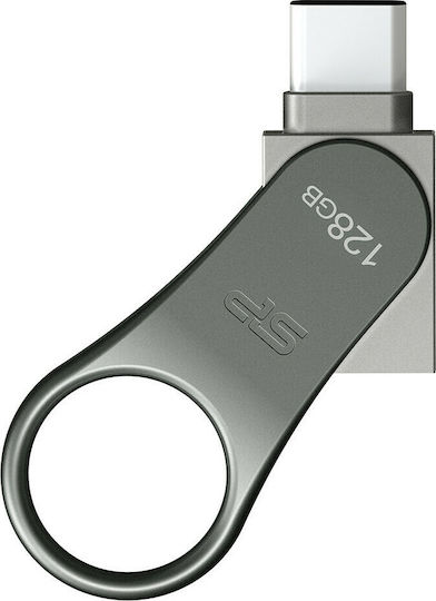 Silicon Power Mobile C80 128GB USB 3.1 Stick with connection USB-C Gray