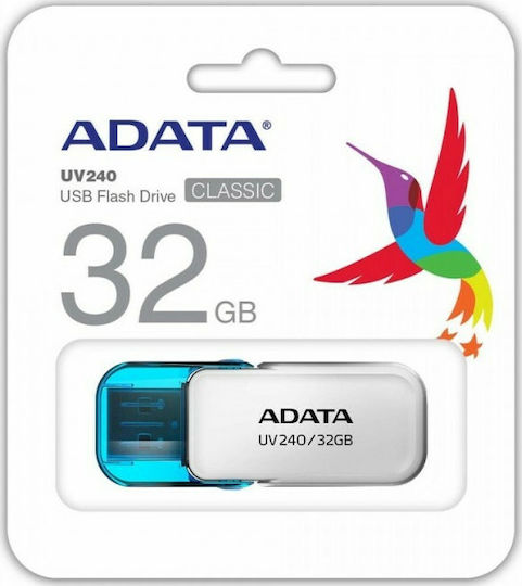 Adata UV240 32ГБ USB 2.0 Стик Бял