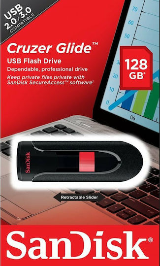 Sandisk Cruzer Glide 128GB USB 3.0 Stick Schwarz