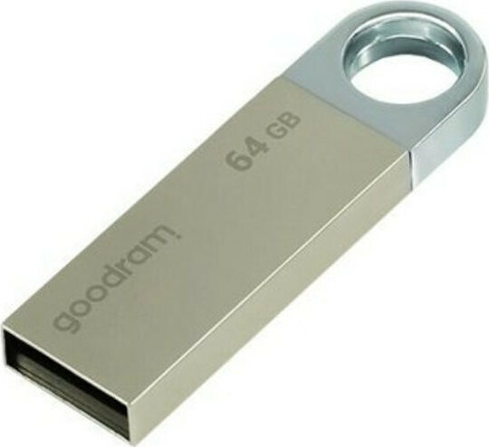 GoodRAM UUN2 64GB USB 2.0 Стик Сребрист