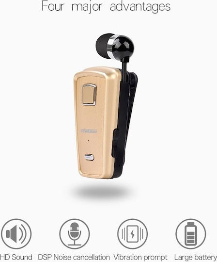 Fineblue F980 In-Ear Bluetooth-Freisprecheinrichtung Kopfhörer Revers Gold