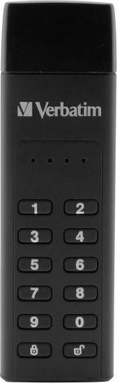 Verbatim Keypad Secure 64GB USB 3.2 Стик Черен