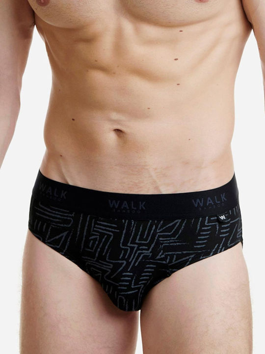Men's Slip Black with Patterns