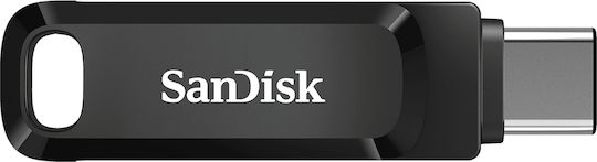 Sandisk Ultra Dual Drive Go 256GB USB 3.1 Stick με σύνδεση USB-A & USB-C Μαύρο