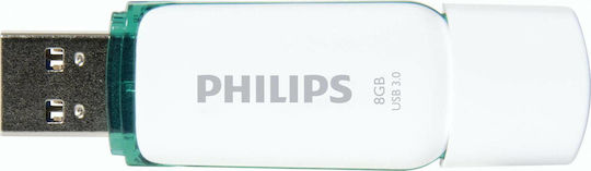 Philips Snow 8GB USB 3.1 Stick Πράσινο