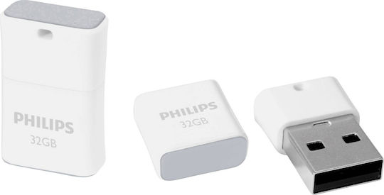 Philips Pico 32GB USB 2.0 Stick Γκρι