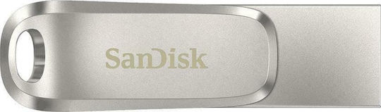 Sandisk Ultra Dual Drive Luxe 32GB USB 3.1 Stick with connection USB-A & USB-C Silver