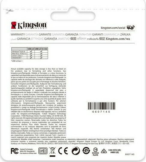Kingston DataTraveler 70 32GB USB 3.2 Stick with connection USB-C Black