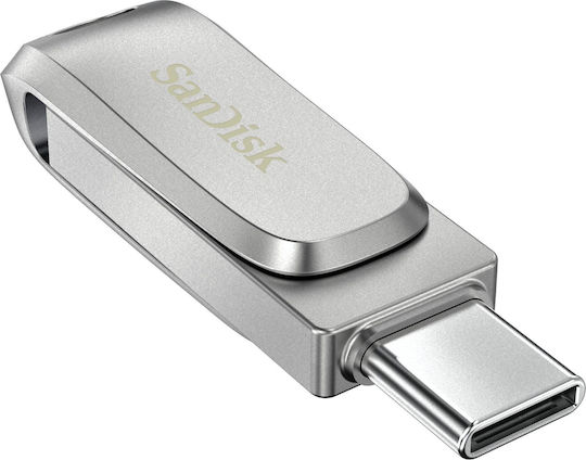 Sandisk Ultra Dual Drive Luxe 32GB USB 3.1 Stick with connection USB-A & USB-C Silver