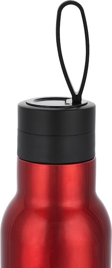 Bialetti Thermal Bottle Μπουκάλι Θερμός Ανοξείδωτο BPA Free 500ml Κόκκινο με Καπάκι-Θηλιά (Loop)