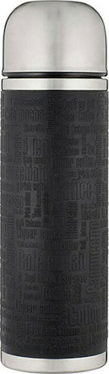 Tefal Senator Flask Μπουκάλι Θερμός Ανοξείδωτο BPA Free 500ml Μαύρο με Καπάκι-Κύπελλο
