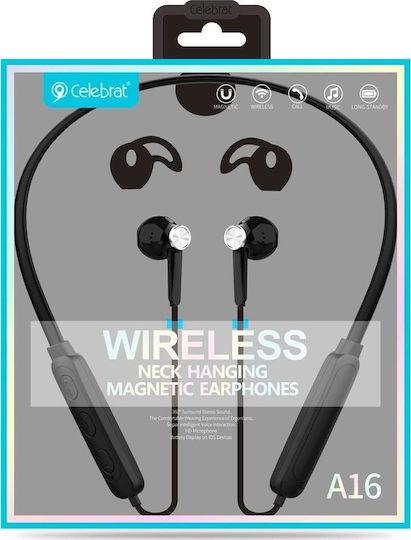 Celebrat A16 In-ear Bluetooth Handsfree Ακουστικά Μαύρα