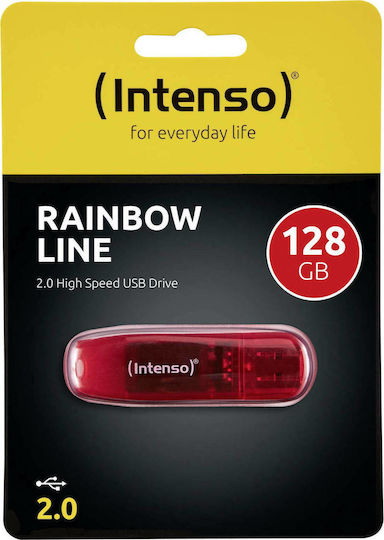 Intenso Rainbow Line 128GB USB 2.0 Stick Red