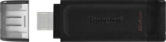 Kingston DataTraveler 70 128GB USB 3.2 Stick with connection USB-C Black