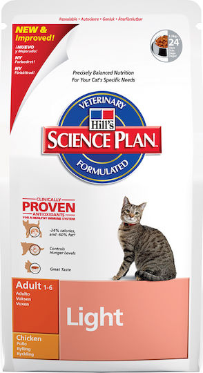 Hill's Science Plan Light Adult 1-6 Trockenfutter für erwachsene sterilisierte Katzen mit Huhn 1.5kg