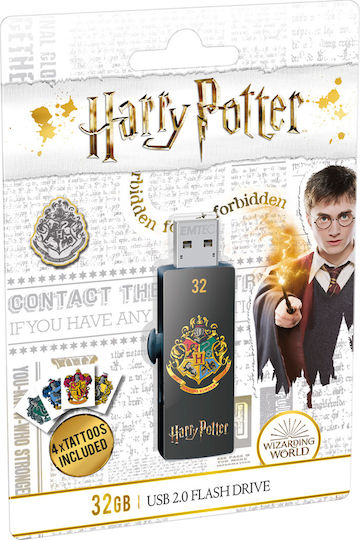 Emtec M730 Harry Potter Hogwarts 32GB USB 2.0 Стик Черен