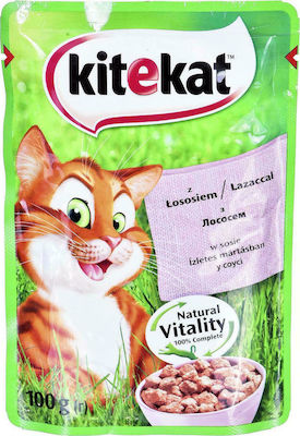 Kitekat Φακελάκι Wet Food for Adult Cats In Pouch with Salmon 1pc 100gr