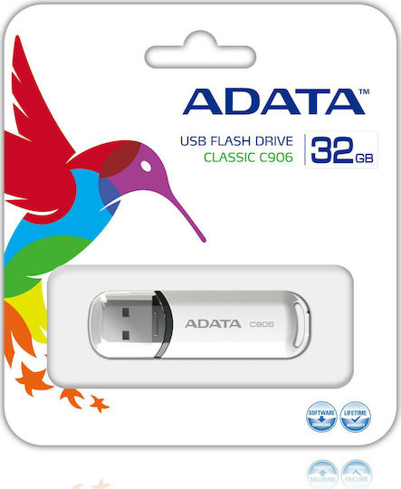 Adata DashDrive C906 32GB USB 2.0 Stick White